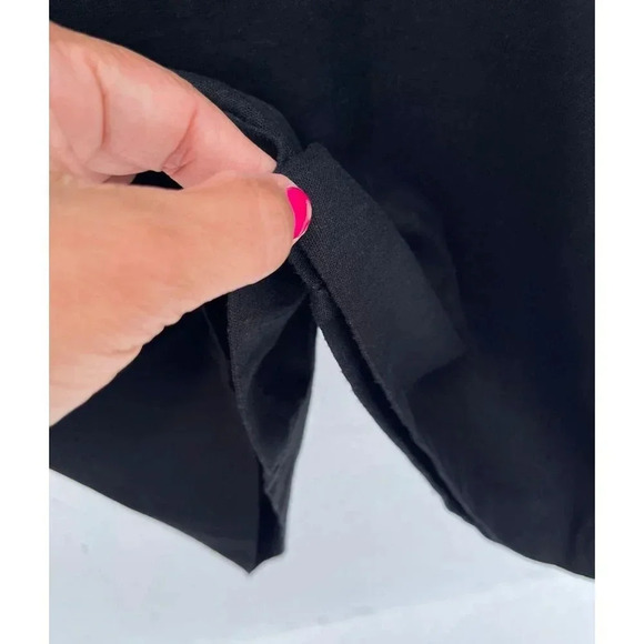 Rewind Womens Elastic Waist Drawstring Loose Linen Trouser Black Sz XL - Picture 4 of 9